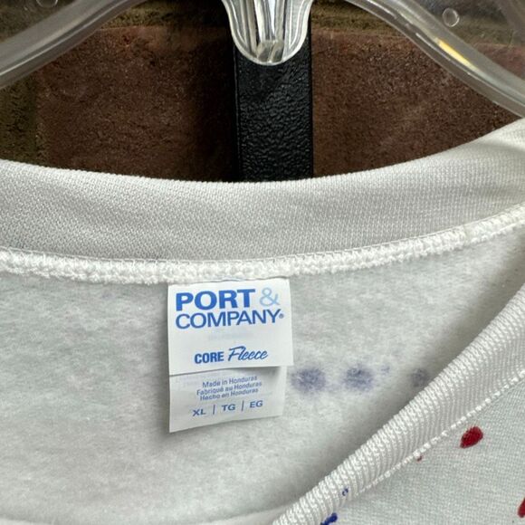 USA Unisex Splattered Red/Blue Sweatshirt Size XL NEW - Picture 3 of 5